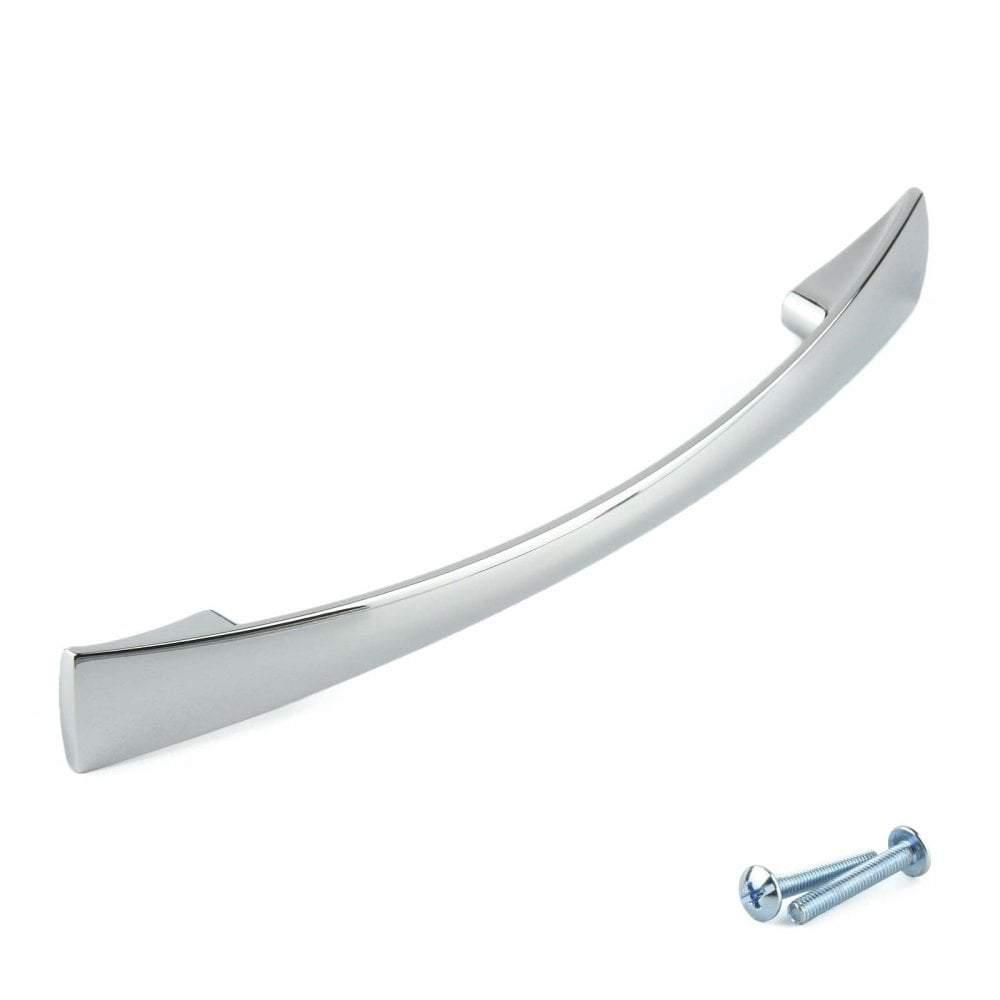 Polished Chrome Tapered Cabinet & Cupboard Handle – M4TEC Elgin D6 - Bedrooms Plus