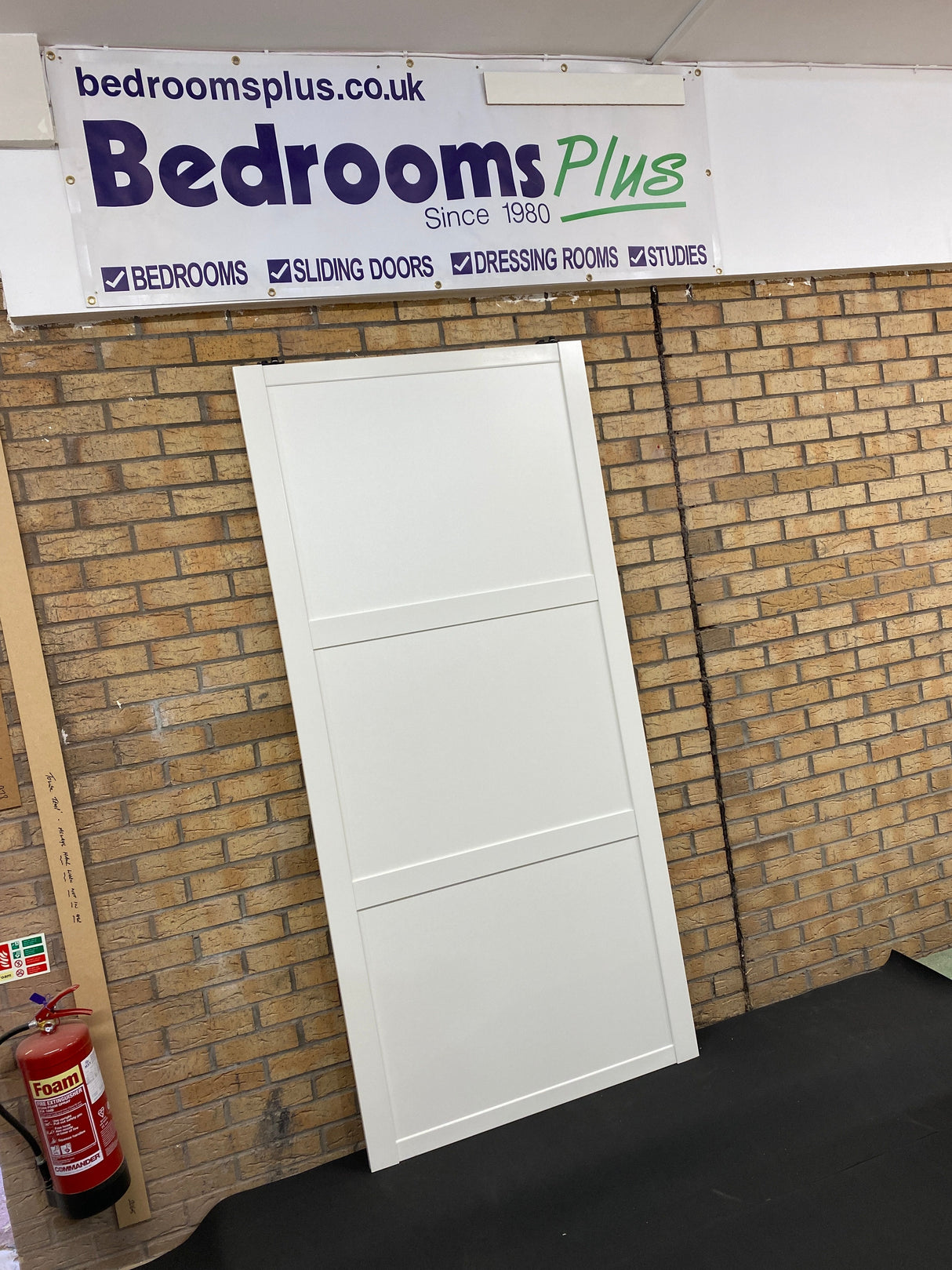 Shaker White Wood Sliding Door Wardrobe Kit 2 Panel - Bedrooms Plus