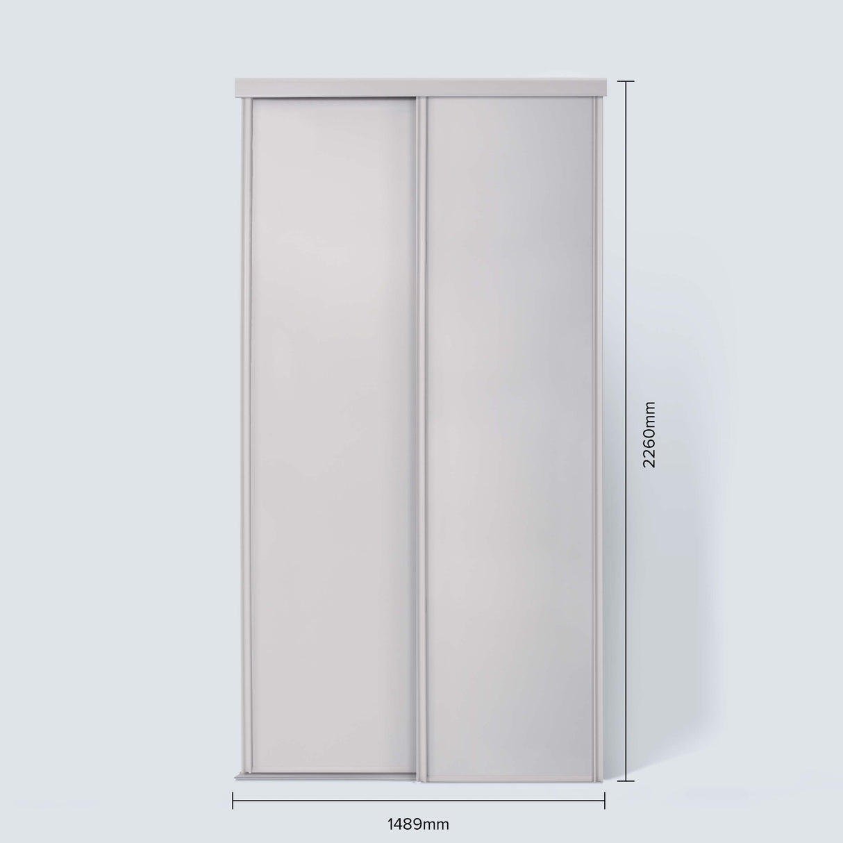 Spacepro Classic 2 Door sliding wardrobe Kit Cashmere Panel (w)1489mm - Bedrooms Plus