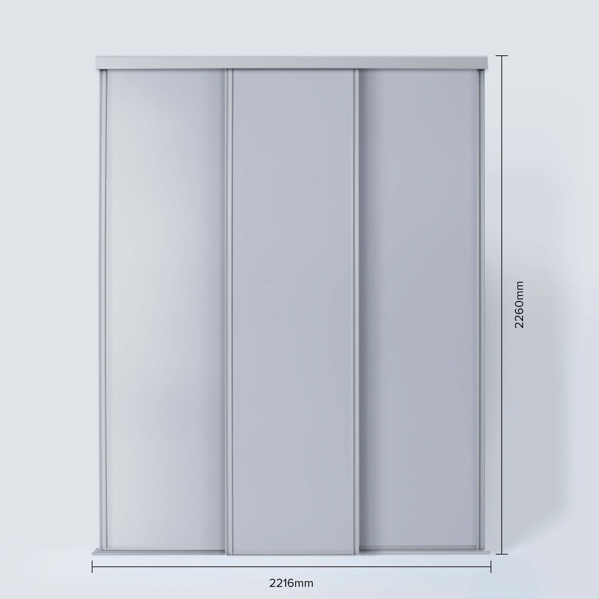 Spacepro Classic 3 Door sliding wardrobe Kit Dove Grey Panel (w)2216mm - Bedrooms Plus