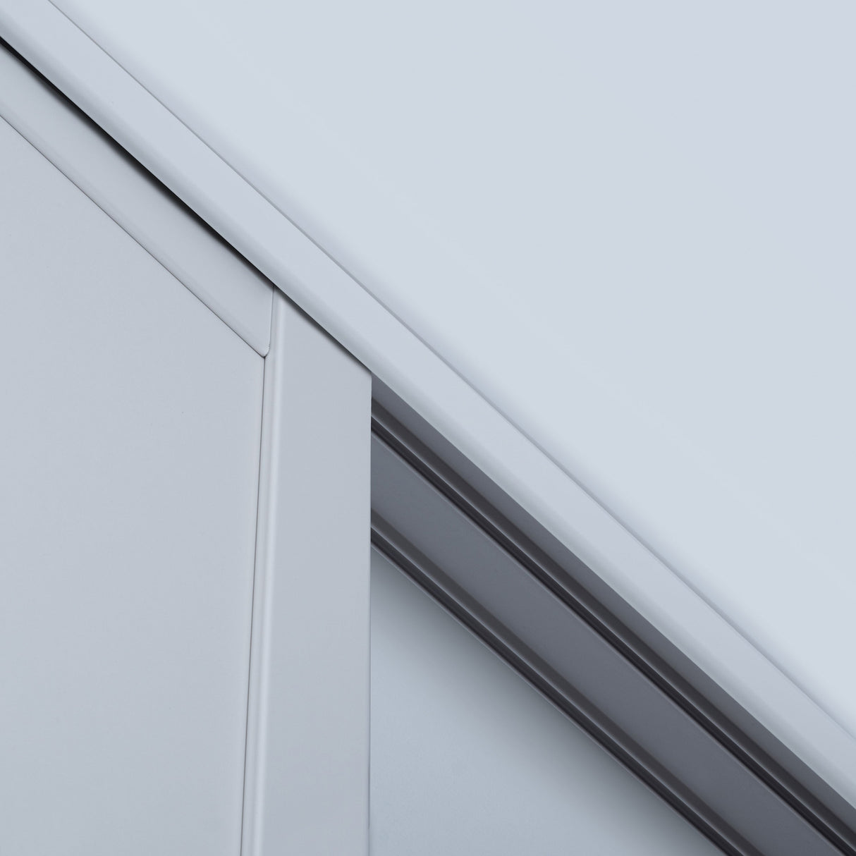 Spacepro Shaker 2 Door sliding wardrobe Kit Mirror White frame (w)1145mm - Bedrooms Plus