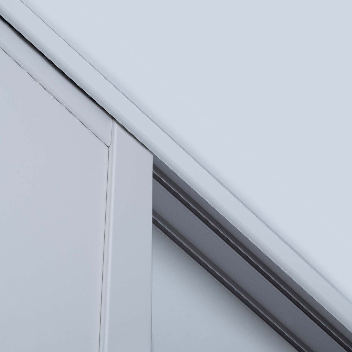 Spacepro Shaker 2 Door sliding wardrobe Kit Mirror White frame (w)1753mm - Bedrooms Plus
