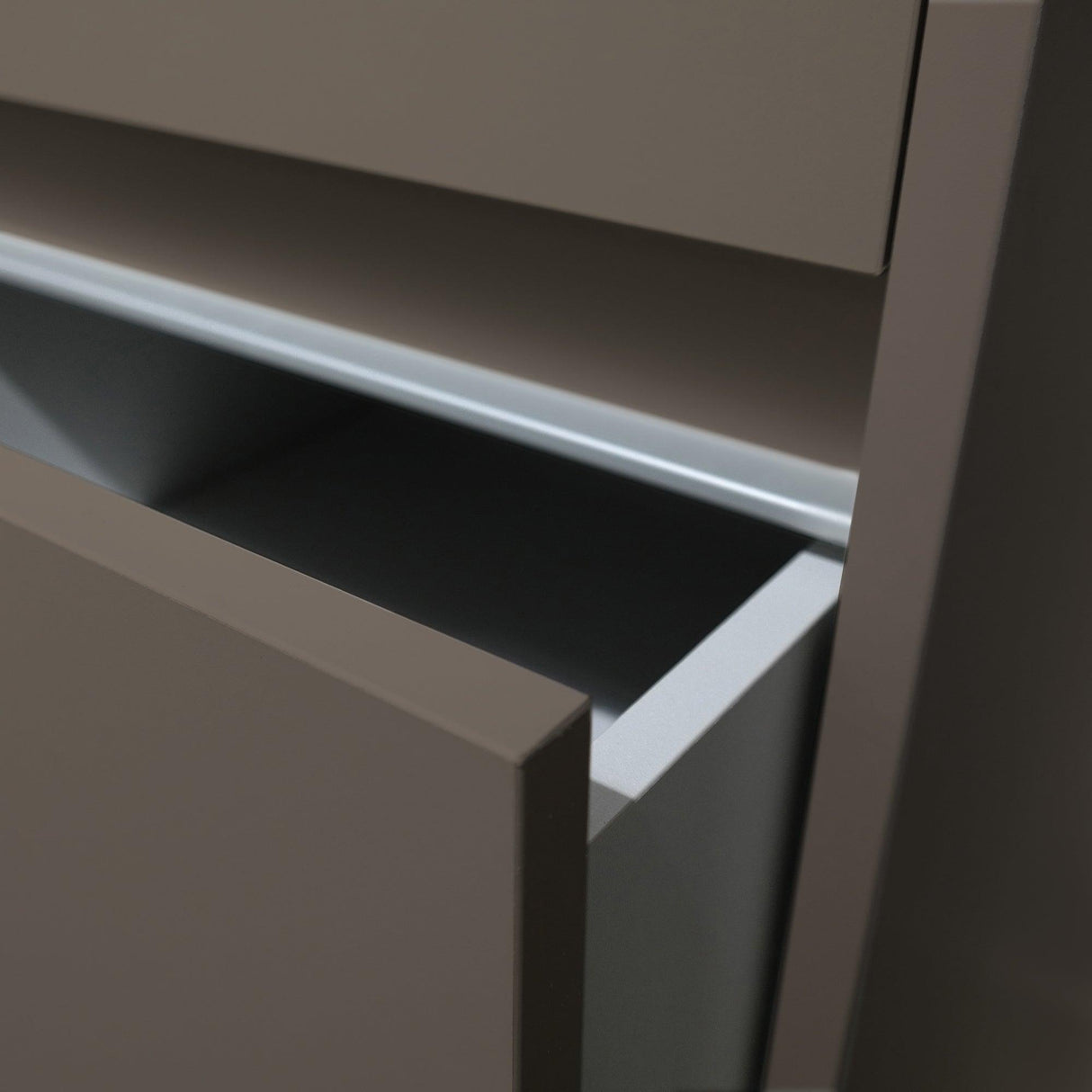 Stone Grey 3 Drawer Soft Close Wardrobe Shelving Unit with Hanging Bars - Bedrooms Plus