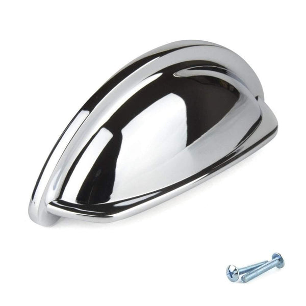 Chrome Drawer Cup Pull Handle M4TEC Golspie G4 - Bedrooms Plus
