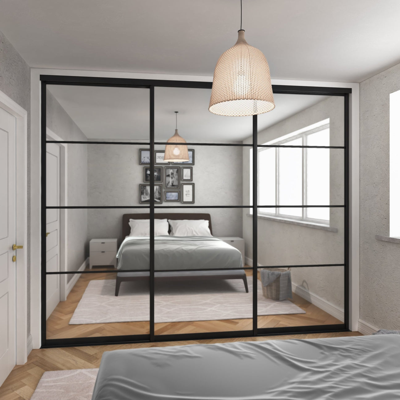 Crittall Sliding Door Wardrobes - Bedrooms Plus