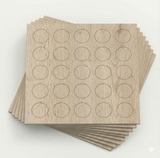 KwikCaps Self Adhesive Screw Cover Caps - White Halifax Oak / Finsa Caledonian Oak Sega 51S (148) Egger H1176 ST37