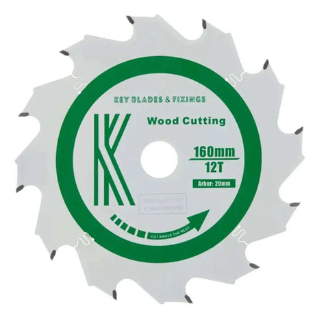 160mm x 20mm x 1.8mm HKC 12 Tooth "Cougar" Track Circular Saw Blade 8160 - Bedrooms Plus