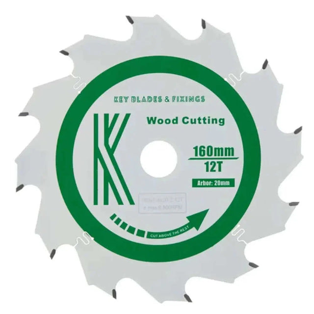 160mm x 20mm x 1.8mm HKC 12 Tooth "Cougar" Track Circular Saw Blade 8160 - Bedrooms Plus