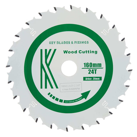 160mm x 20mm x 2.2mm 24 Tooth Track/Circular Saw Blade - 2202 - Bedrooms Plus