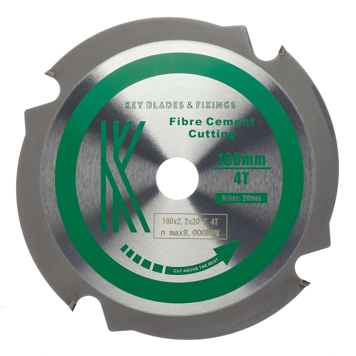160mm x 20mm x 2.2mm 4 Tooth PCD Cement Fibre Board Circular Saw Blade - 2200 - Bedrooms Plus