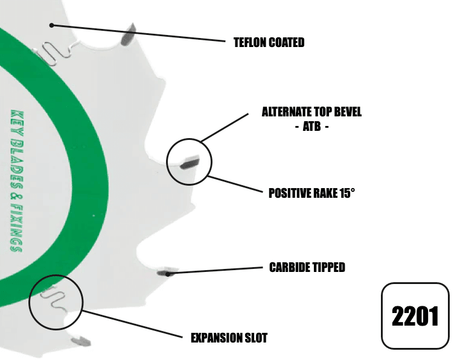 160mm x 20mm x 2.2mm "Cougar" 12T Rip Circular Saw Blade - 2201 - Bedrooms Plus