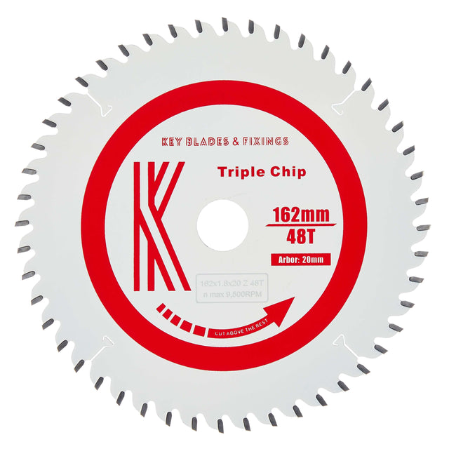 162mm x 20mm x 1.8mm 48 Tooth TCG Track Circular Saw Blade (Solid Surface) - 3205 - Bedrooms Plus