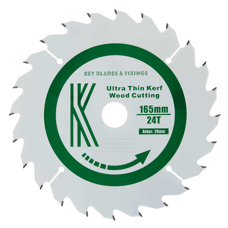 165mm x 20mm x 1.6mm 24 Tooth Track/Circular Saw Blade - 4001 - Bedrooms Plus