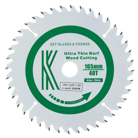 165mm x 20mm x 1.6mm 40 Tooth Track/Circular Saw Blade - 4002 - Bedrooms Plus
