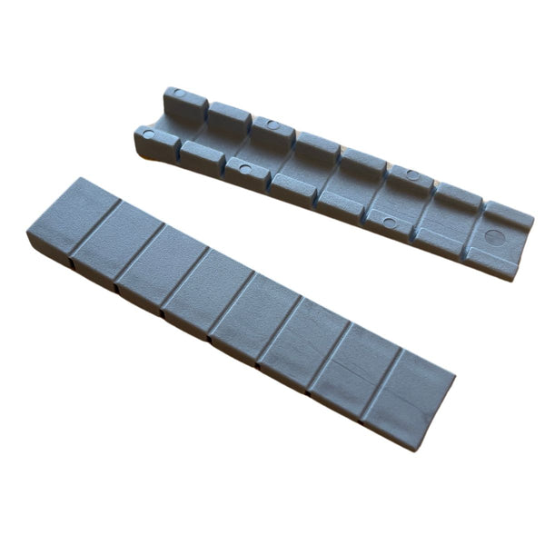 Grey Plastic Shim Wedge Strips 100mm X 1-8mm X 20mm - 100 PACK