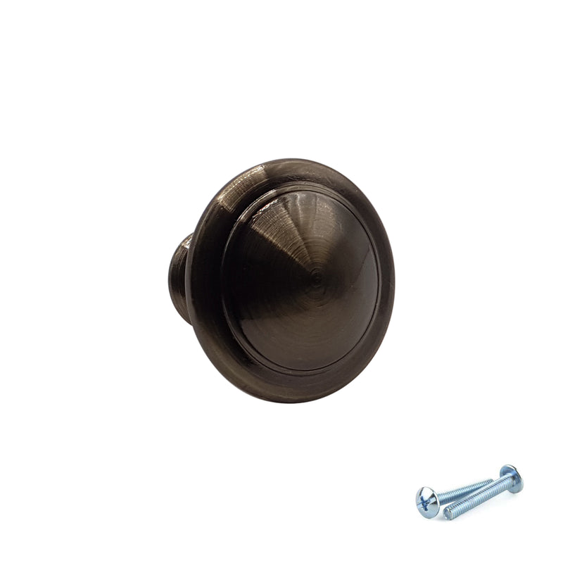 Poignée de bouton en cuivre brossé M4TEC : série VE6