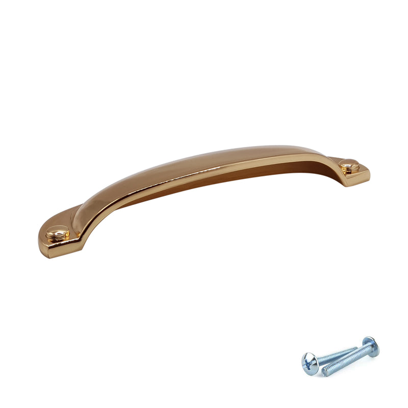 M4TEC Polished Brass Thin Cup Handle: VD8 series
