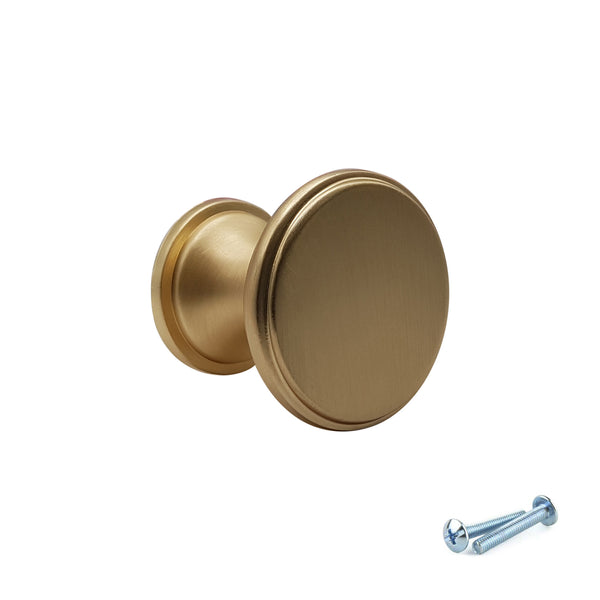 M4TEC Knob Handle Brushed Brass VG7 Series 25mm