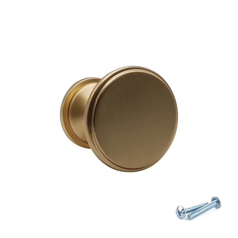 M4TEC Knob Handle Brushed Brass VG7 Series 25mm