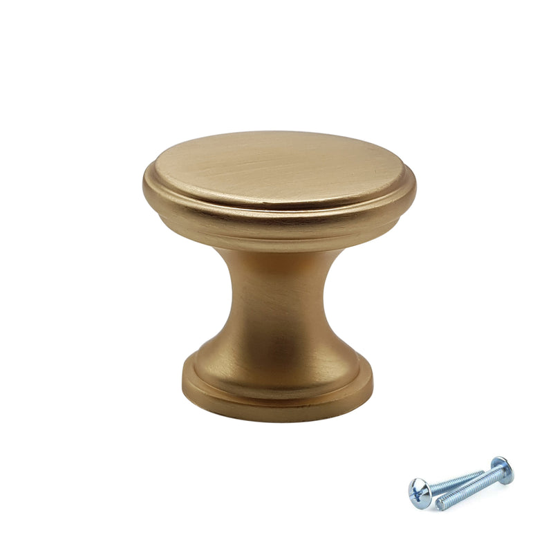 M4TEC Knob Handle Brushed Brass VG7 Series 25mm