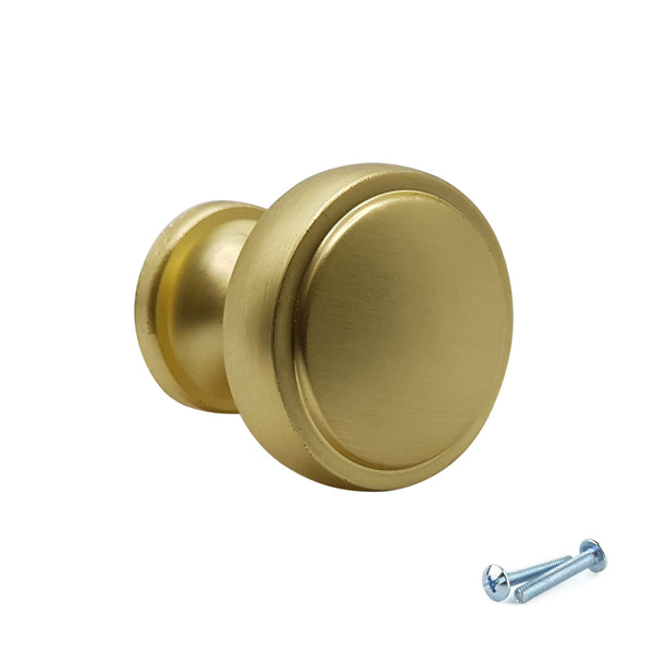 M4TEC Knob Handle Brushed Brass VG7 Series 28mm