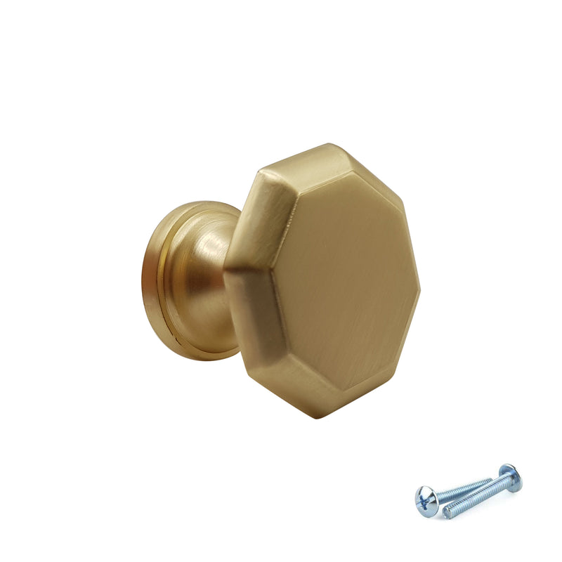 M4TEC Knob Handle Brushed Brass VF7 Series