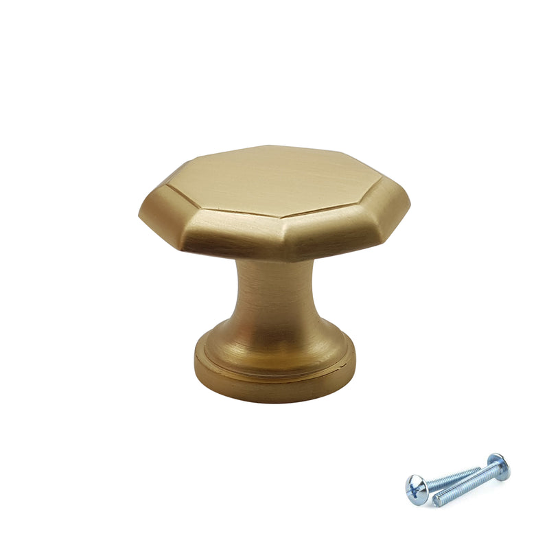 M4TEC Knob Handle Brushed Brass VF7 Series