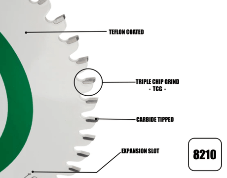 210mm x 30mm x 2.4mm 52 Tooth TCG Track Saw (Solid Surface) - 8210 - Bedrooms Plus