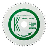 210mm x 30mm x 2.4mm 52 Tooth Track/Circular Circular Saw Blade - 2402 - Bedrooms Plus