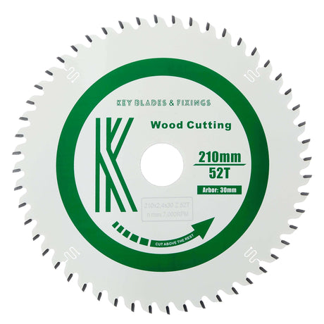 210mm x 30mm x 2.4mm 52 Tooth Track/Circular Circular Saw Blade - 2402 - Bedrooms Plus