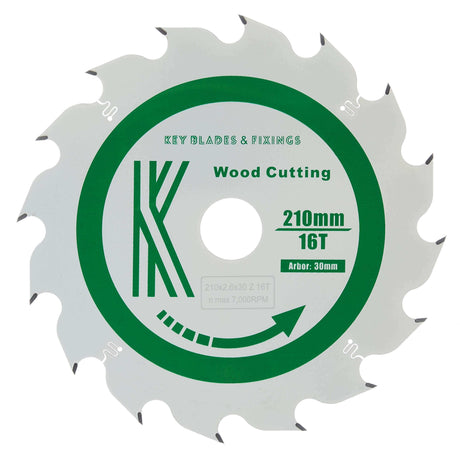 210mm x 30mm x 2.6mm 16T ATB Circular Track Saw Blade - Cougar - Bedrooms Plus