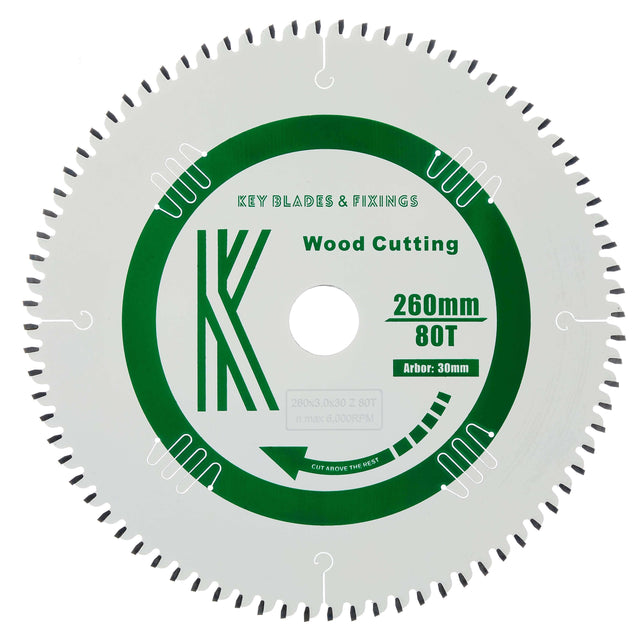 260mm x 30mm x 3.0mm 80T ATB (Neg Rake) Kapex KS120/KS88 Circular Saw Blade - 2603 - Bedrooms Plus