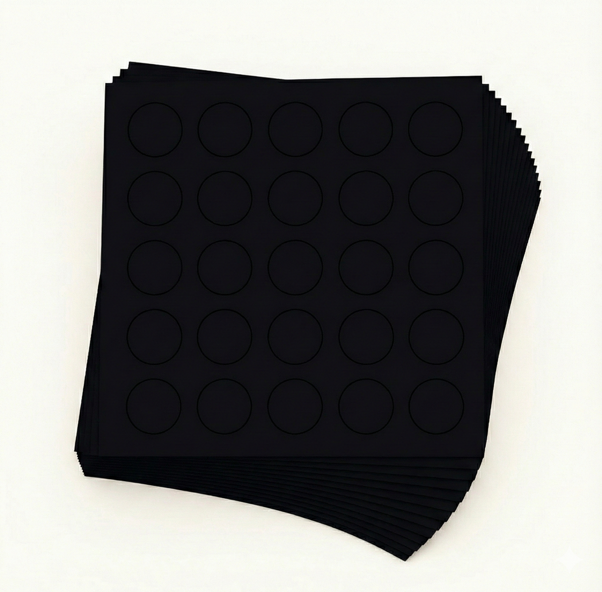 KwikCaps Self Adhesive Screw Cover Caps - Smooth Black / Finsa Negro 231 (325) U999 ST12