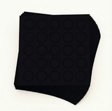 KwikCaps Self Adhesive Screw Cover Caps - Smooth Black / Finsa Negro 231 (325) U999 ST12