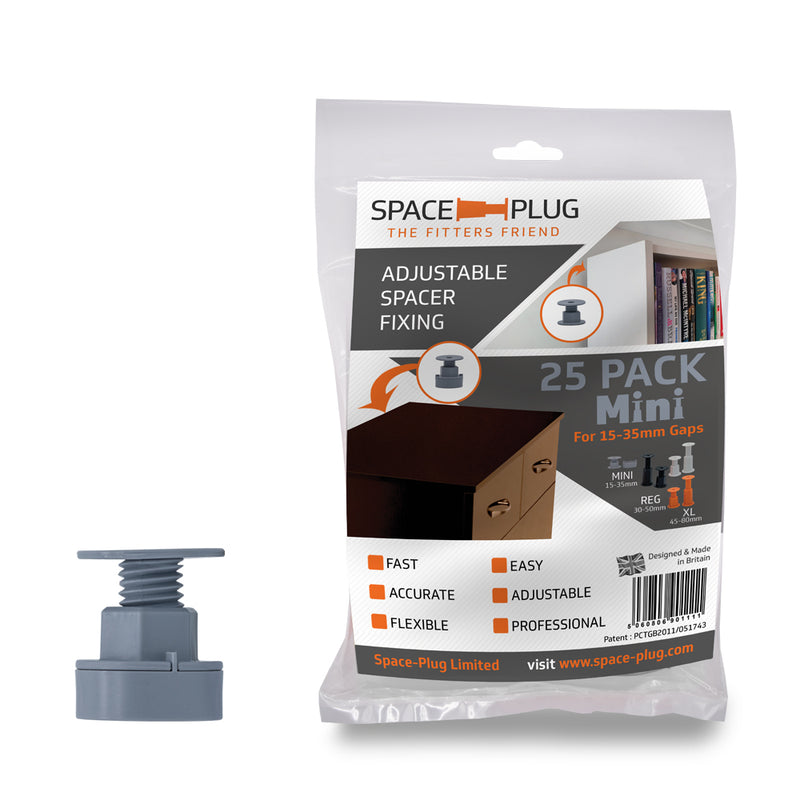 Pack de 25 fiches spatiales Mini - Espaces de 15 à 35 mm