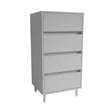 4 Drawer Tallboy Soft Close Bedside Chest Of Drawers Table - Bedrooms Plus