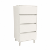 4 Drawer Tallboy Soft Close Bedside Chest Of Drawers Table - Bedrooms Plus