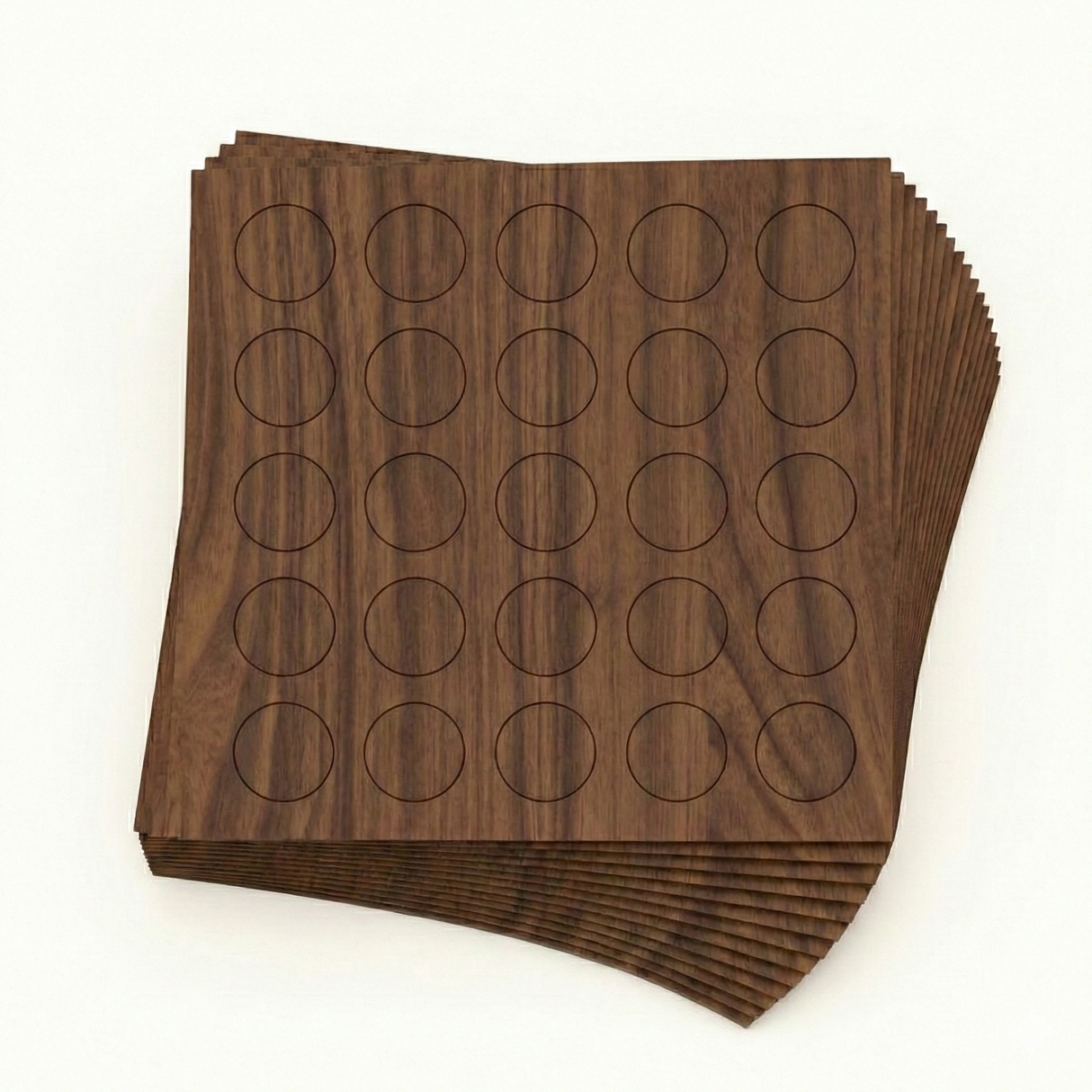 KwikCaps Capuchons à vis auto-adhésifs - Mesure de canaletto en noyer fin / Cognac Kendal Oak Egger H3398 (850)