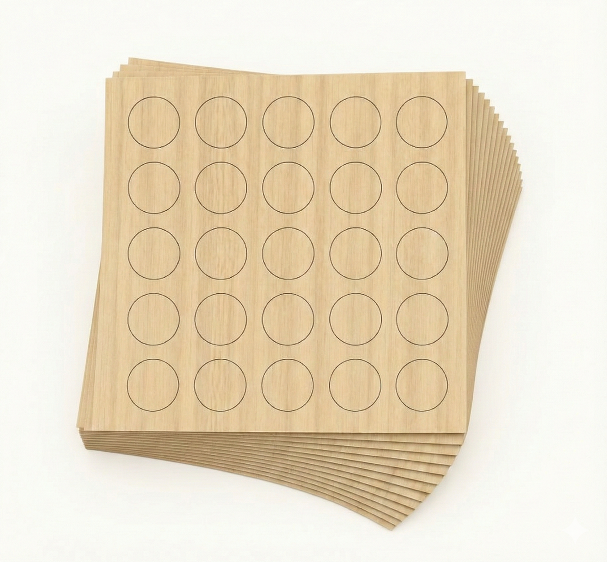 KwikCaps Self Adhesive Screw Cover Caps - Finsa Japanese Ash Atlas 77E (860)