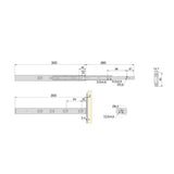 Emuca Pair of Full extension ball bearing runners for drawers with push and soft closing, height 45mm, length 300mm, Steel, Zinc plated