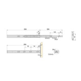Emuca Pair of Full extension ball bearing slides for drawers with push and soft closing, height 45mm, length 350mm, Steel, Zinc plated