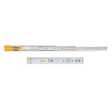 Emuca Pair of Full extension ball bearing slides for drawers with push and soft closing, height 45mm, length 400mm, Steel, Zinc plated