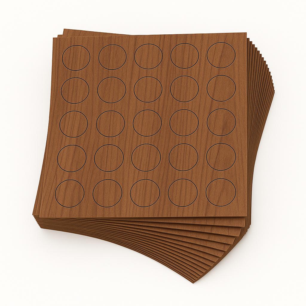 KwikCaps Self Adhesive Screw Cover Caps - French Walnut