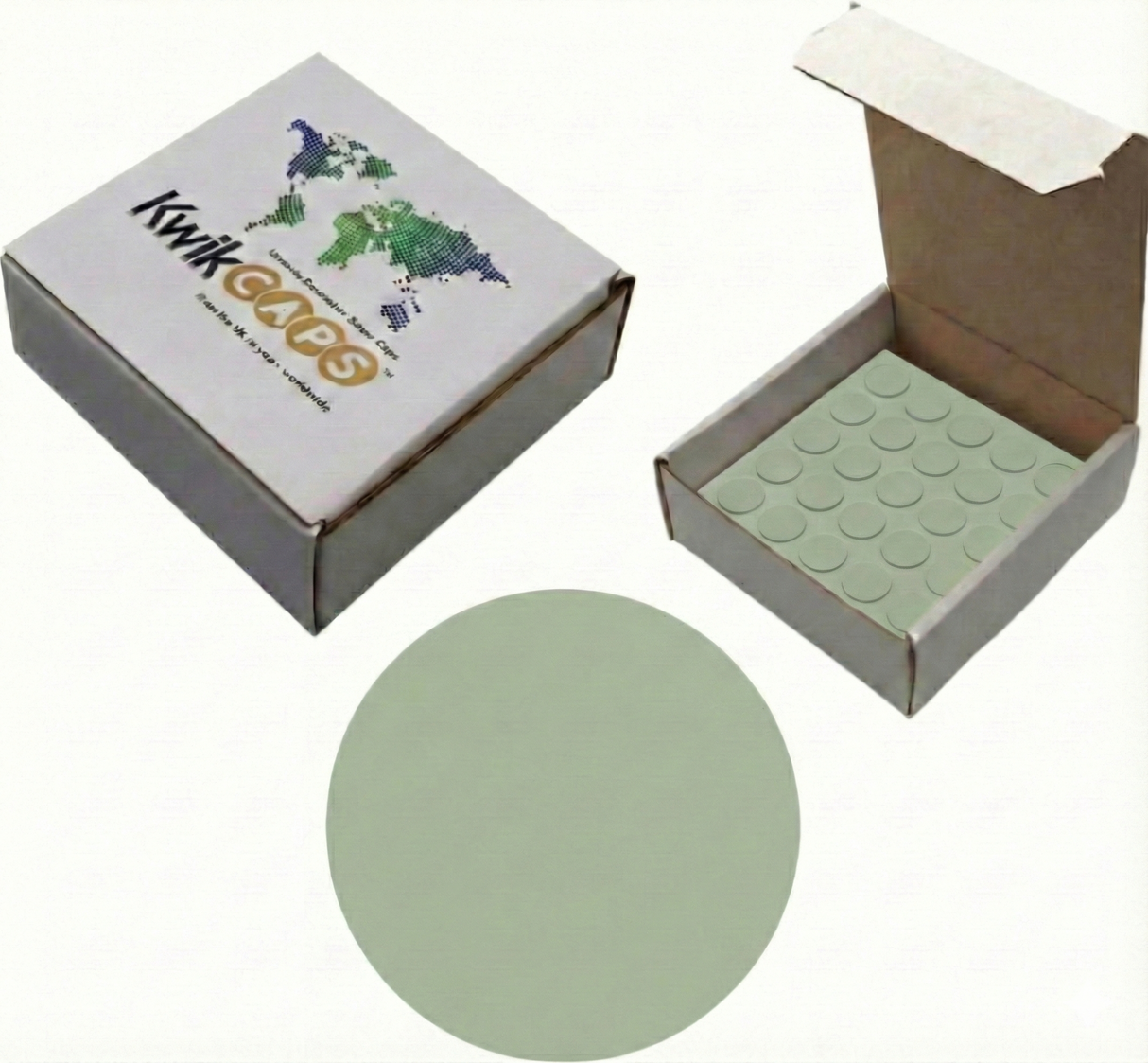 KwikCaps Self Adhesive Screw Cover Caps - Pistachio Green (045) U608 ST9