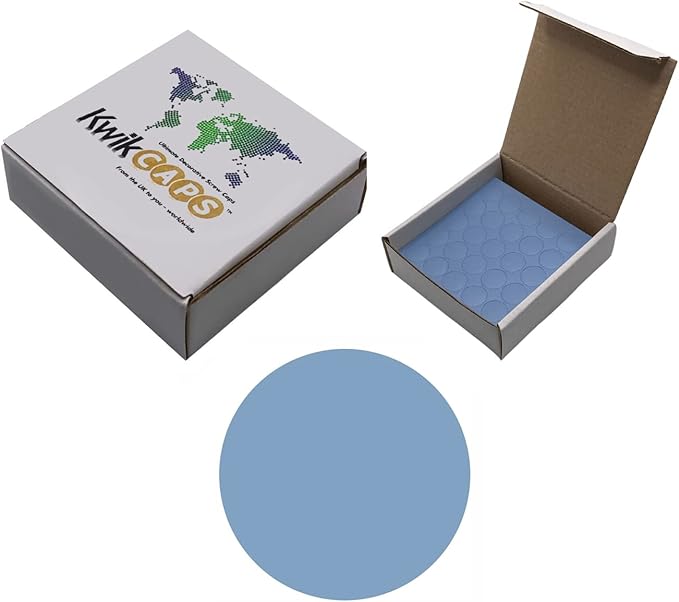 KwikCaps Self Adhesive Screw Cover Caps - Capri Blue (076)