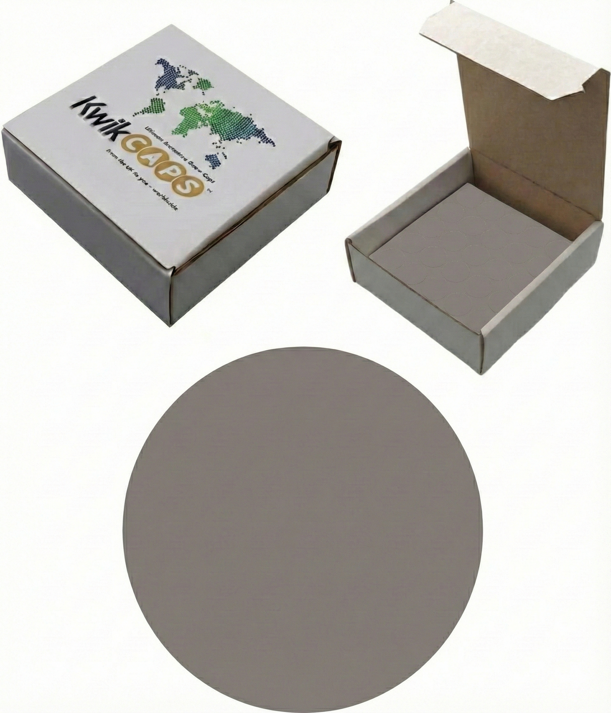 KwikCaps Self Adhesive Screw Cover Caps - Anthracite Linen (992) F433 ST10