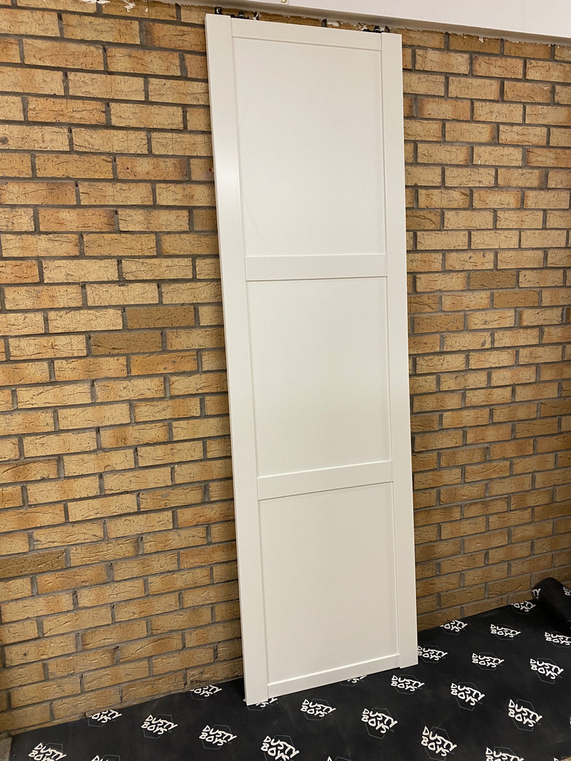 Cashmere Shaker Sliding Wardrobe Door Kit - 4 Door Cashmere Wood Panels - Made To Measure