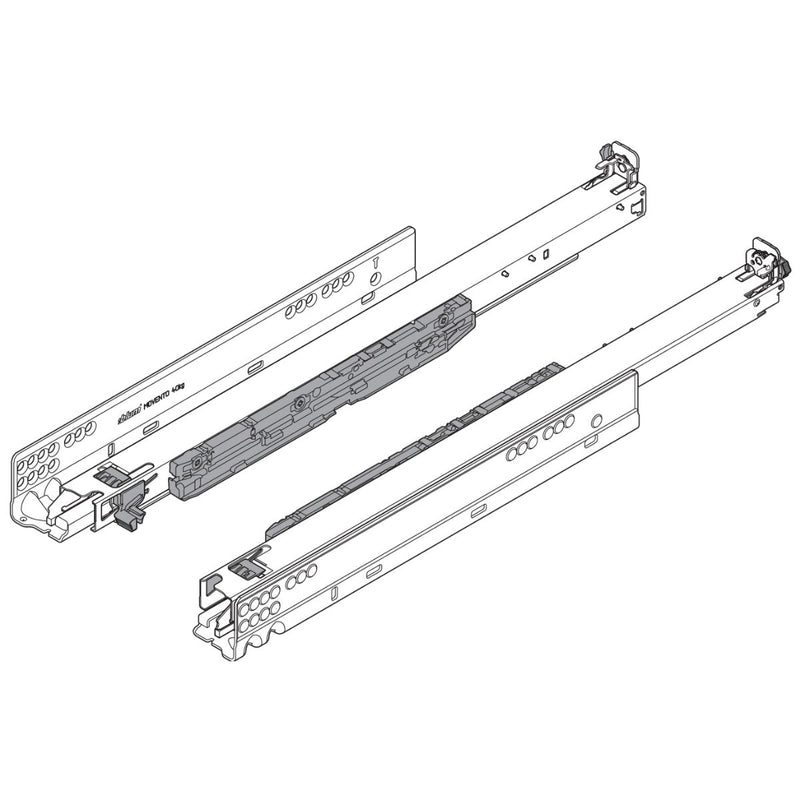 Blum 760H4500S Movento Blumotion Soft Close Drawer Runner - Full Extension 40KG 450mm - Locking Devices Included