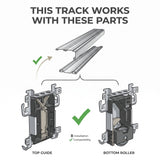 SpacePro J Track Set For Fixed Size Doors up to 3606mm