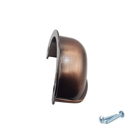Antique Copper Cup Handle – 79mm Cabinet Drawer Pull (64mm Centres) | M4TEC VG3 Series - Bedrooms Plus